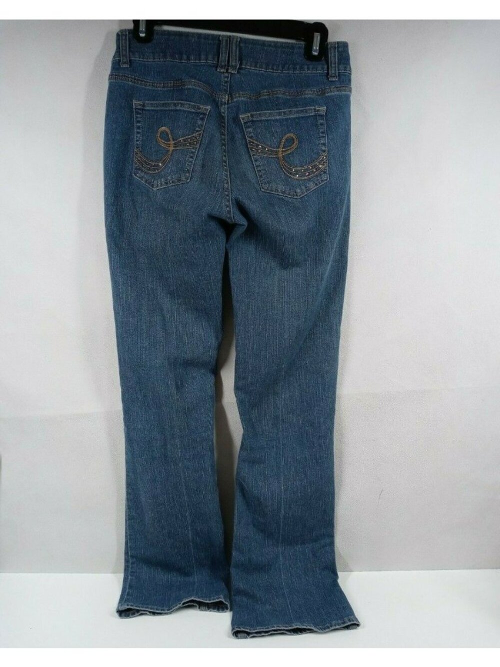 Riders By Lee Women's Embroidered Studded Distressed Whiskered Jeans 28x30 - Picture 2 of 8